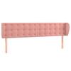Headboard with Ears Pink 203 X 23 X 78 88 Cm Velvet