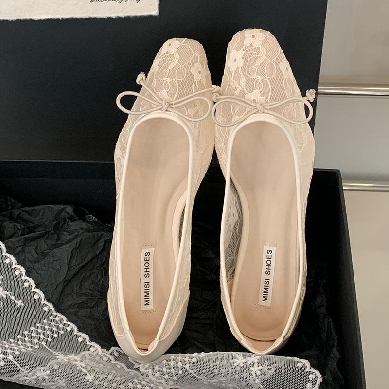 

Модная женская обувь слипоны, неглубокие женские балетки, дышащая модная обувь с бантом-бабочкой, женские балетки, новинка лета-весны 35 бежевый