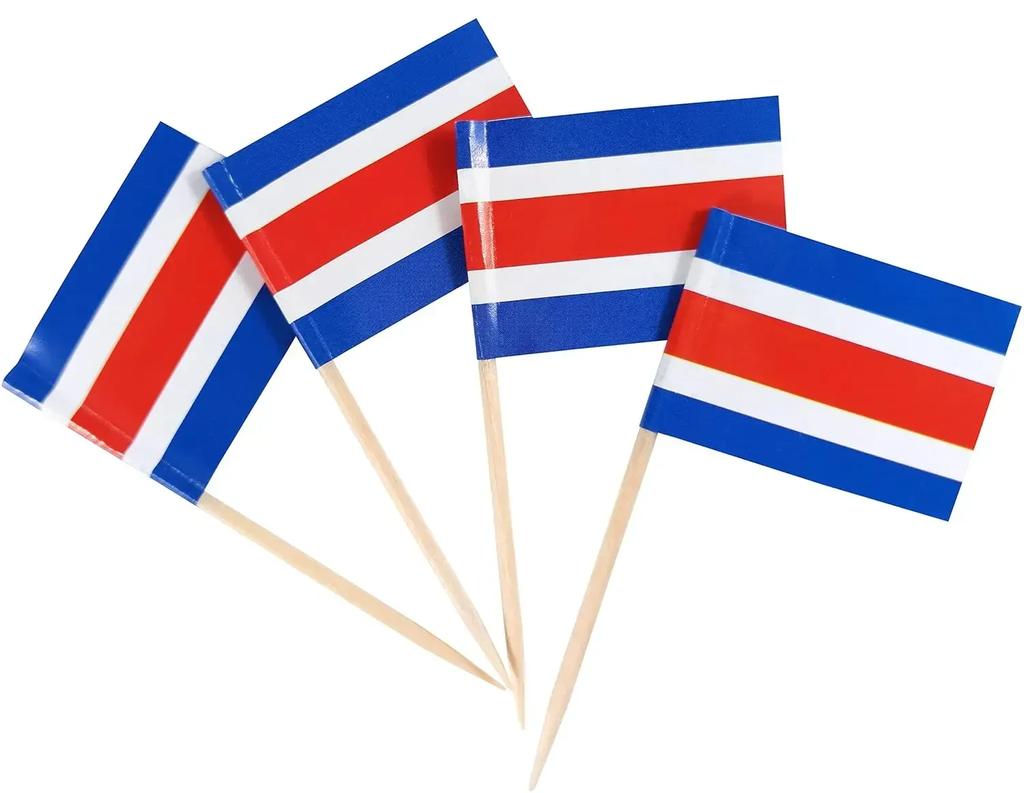 Thailand Toothpick Flags Picks, 100 Pcs Small Tiny Croatia Cupcake Toppers Stick Flags Double-sided for World Cup, National Day