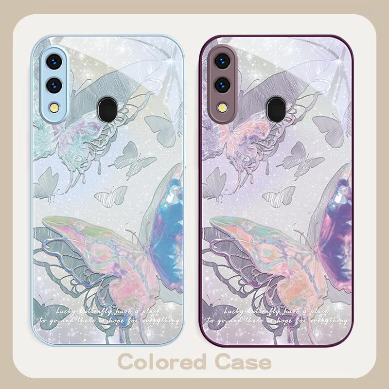 Lucky Butterfly Painting For Samsung A20 30 22 23 24 25 26 A31 32 33 34 A35 42 50 51 52 53 54 55 56 70 71 72 73 glass phone case
