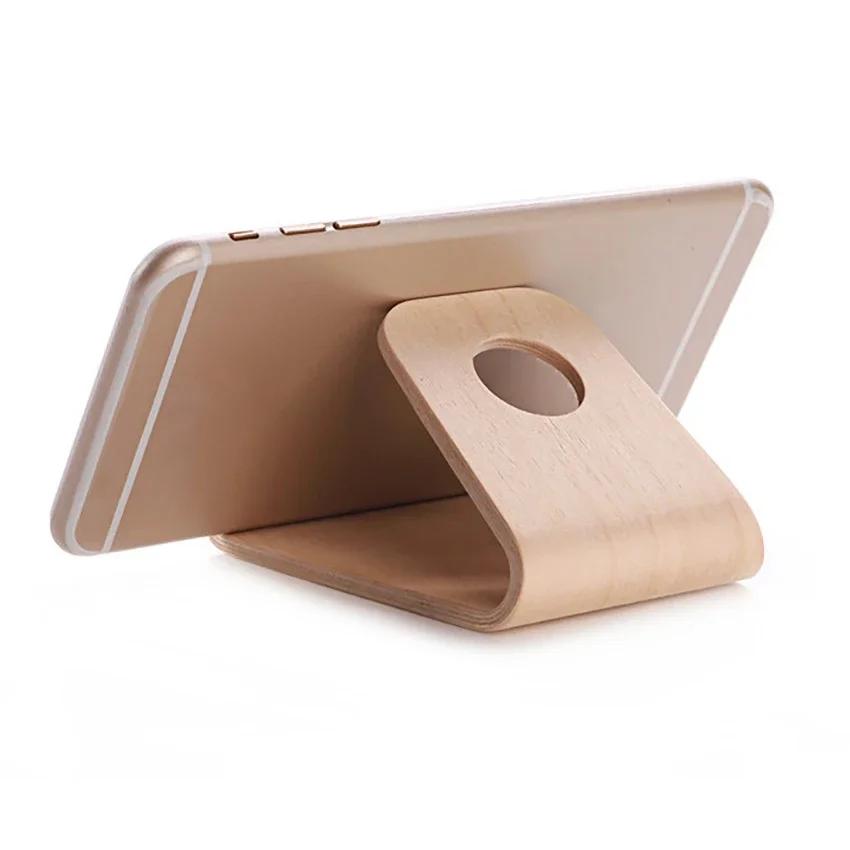 Universal Wood Stand Mobile Phone Holder Stand Lightweight Slim Cellphones Stands Desktop Walnut Phone Support кленовый