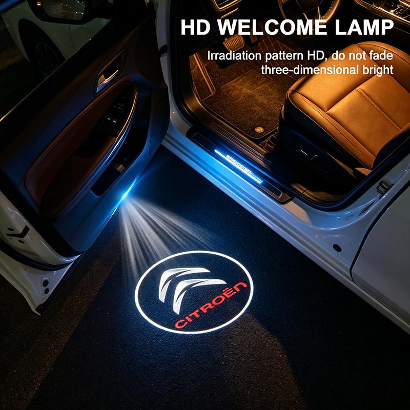 2pcs HD Led Welcome Light Car Door Projector Lamps Car Accessories for Citroen C4 C3 C5 C1 DS3 DS5 DS4 Berlingo Jumper ZX Xsara 2 Spacetourer Numero 9