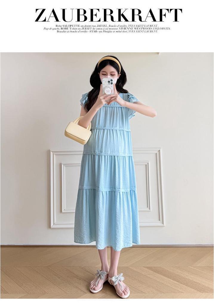 2026 Stylish Mid-length Loose Maternity Summer Dress for Trendy Moms