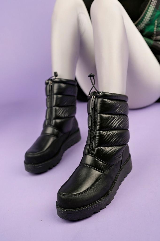 Women Modern Stylish Fashion Boots Waterproof Fur Inside Card Boots