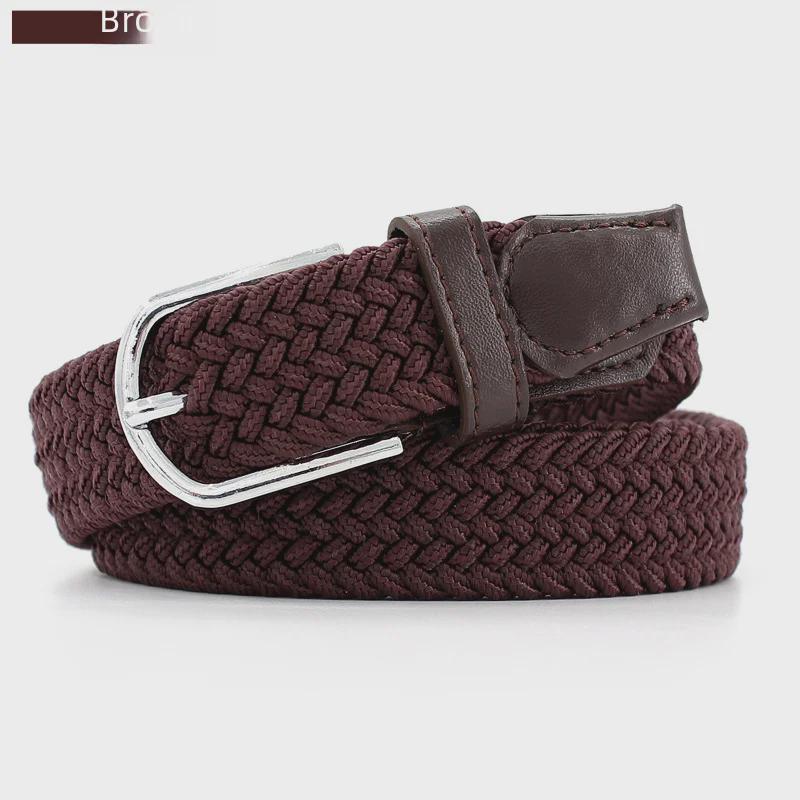 Korean Fashion Elastic Braided Belt - Unisex, Versatile, Decorative, One-Piece