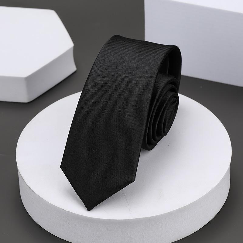 Korean Version Of Casual 5Cm Men'S And Women'S Business Dress Groom Wedding Stripe Hand Play Work Narrow Lazy Solid Color Tie