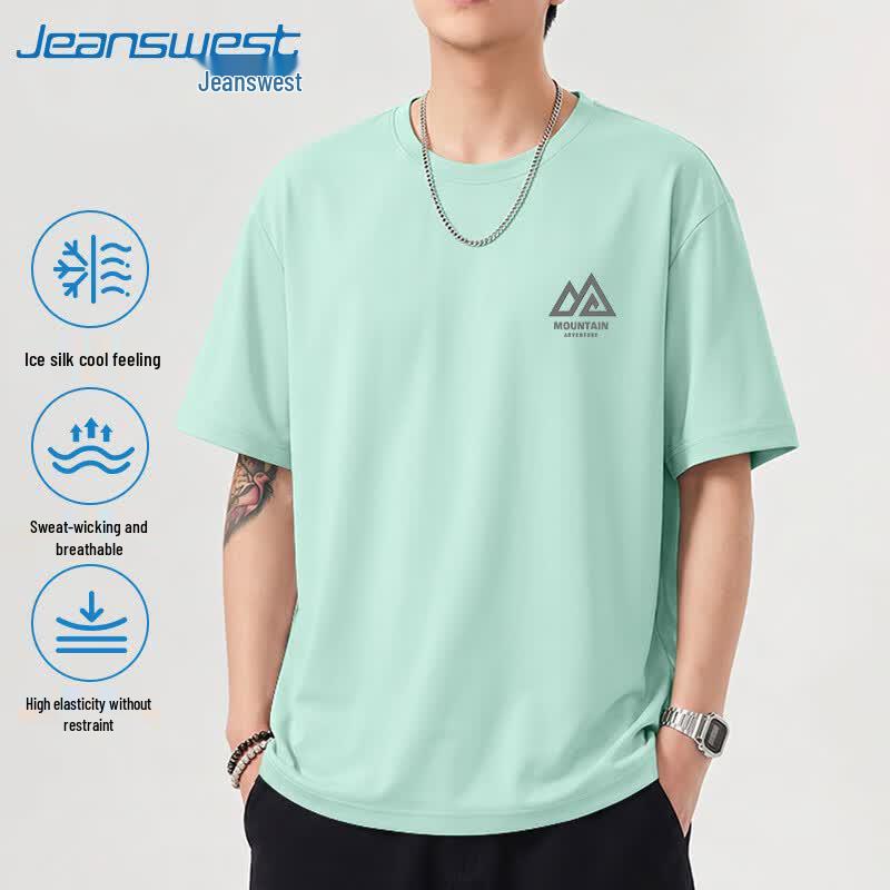 

Jeanswest Men s Ice Silk Quick-Dry Short Sleeve T-Shirt M