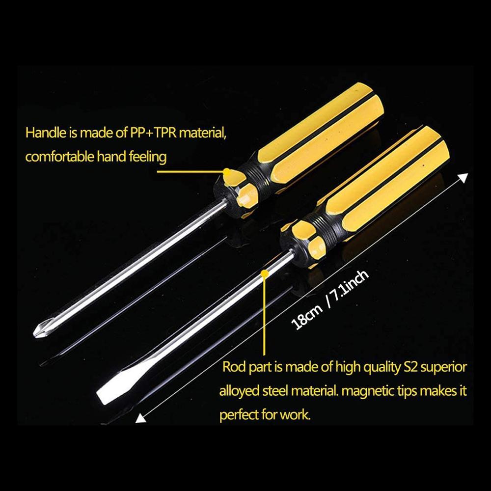 9Pcs/Set Utility Knife Measuring Tape Wire Cutter Screwdriver Car Home Repair Tool Box