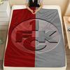 1 Fc Kaiserslautern Print Flannel Blanket, High Quality Comfortable for All Seasons, Home Decor, Warmth and Comfort, Perfect for Christmas Gifts
