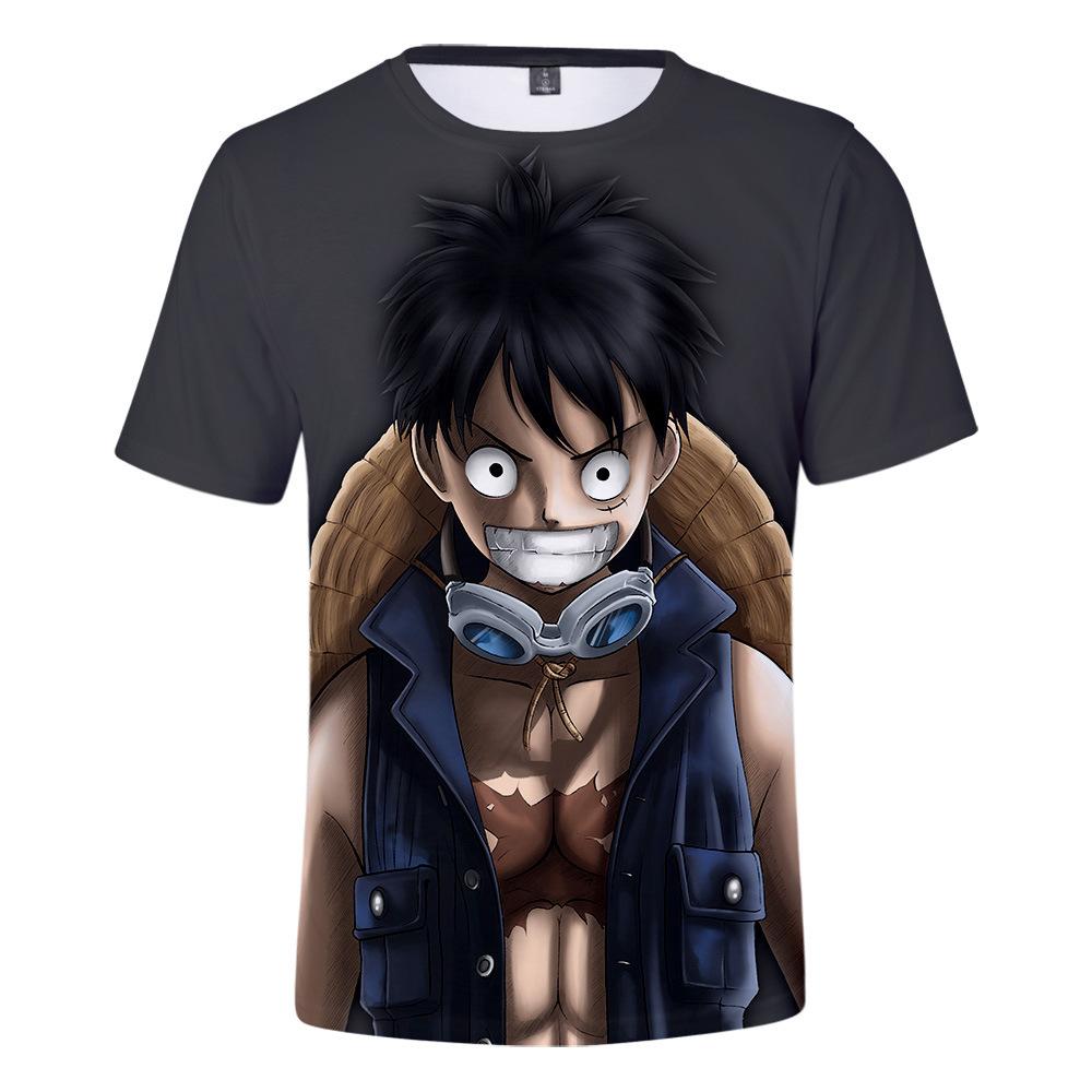 ONE PIECE Anime Printing Men Tshirt Casual Breathable Tshirts Funny Cartoon Loose Tees Shirts Street Oversized T-Shirts Man