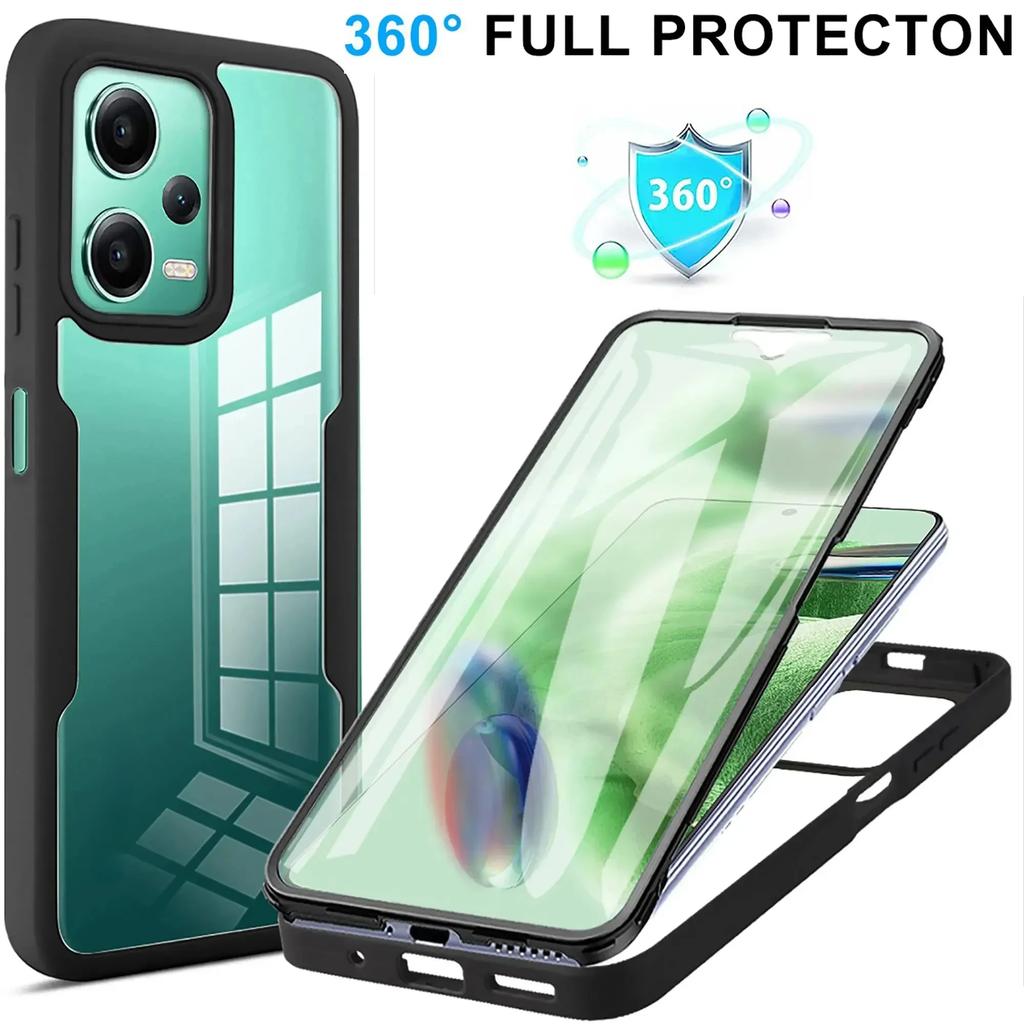 360 Plně Nárazuvzdorný Průhledný Kryt Pro Xiaomi Redmi 13C 12C 12 10C 9 9A 9T 9C Note 12 11 10 S 9 Pro A1 A2 Poco X5 F5 X4 F3 Pro