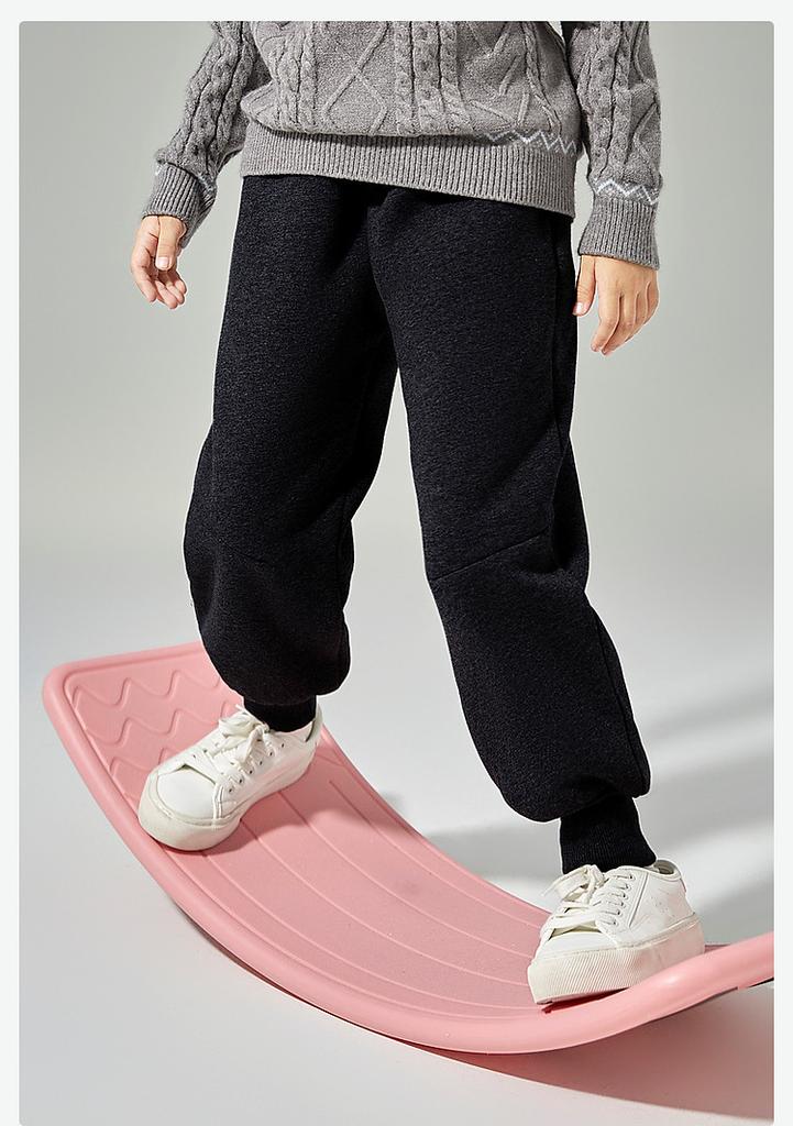 Girls' Loose Velvet Lined Windproof Casual Pants