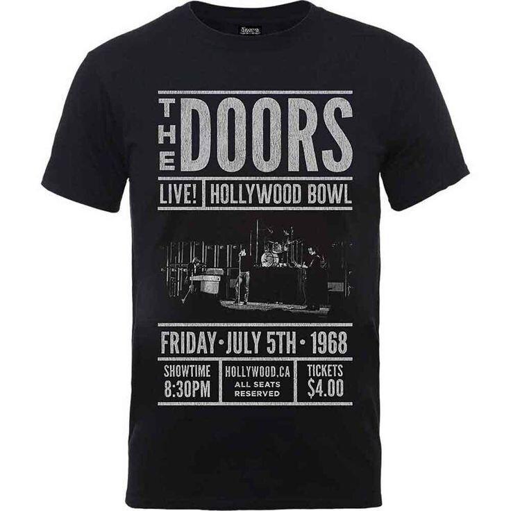 Vintage The Doors Live at Hollywood Bowl 1968 T-Shirt, Size S to 5XL Unisex T-Shirt M