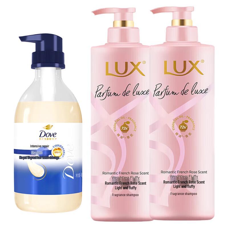 Dove Intensive Nourishment & Rose Fragrance Shampoo Set