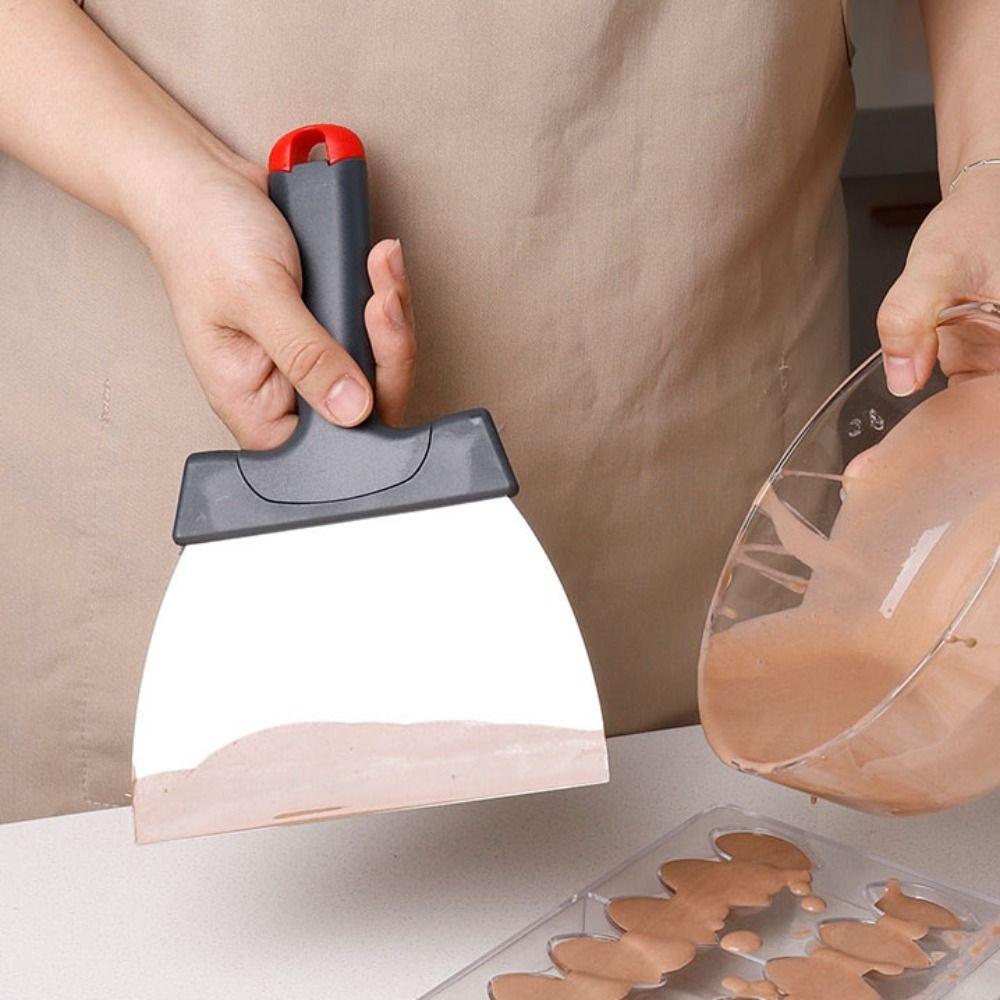 Large Size Chocolate Tempering Scraper Stainless Steel Chocolate Spatula Chocolate Shovel  Dough