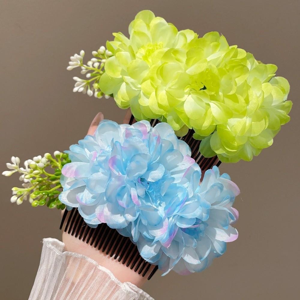 Thai Style Flowers Hairpin Sweet Chignon Hair Clips Hair Accessories Floral Hair Comb  Daily