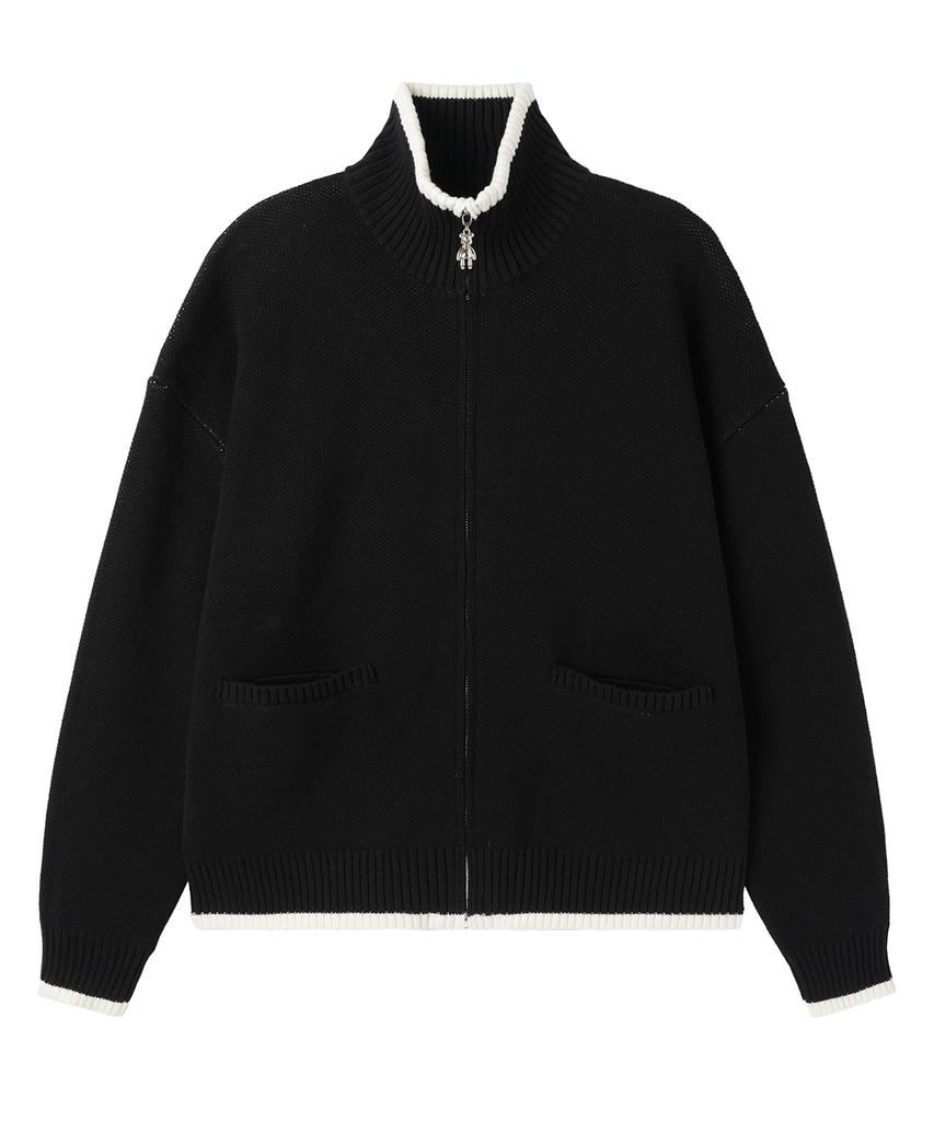 OHY Dolly Knit Zip Up - Black