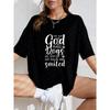 White Oversized T Shirt With God Made Dogs He Just Sat Down And Smiled Print For Casual Wear And Dog Lovers