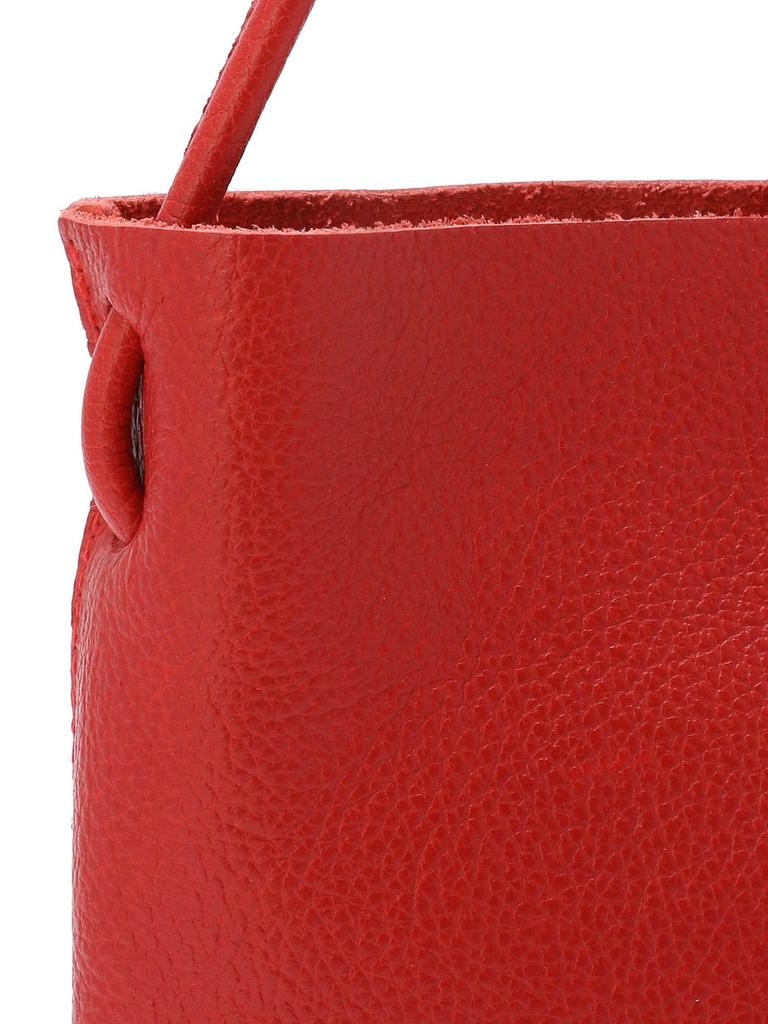 Geantă de umăr Crossbody Pochette Piele naturală Unisex Alb Alb [IL BISONTE]