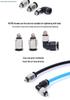 Pneumatic Mini Push-in Connector Set: PC4/6-M5, POC3-M5/4-M6, PL4-M3 Elbow