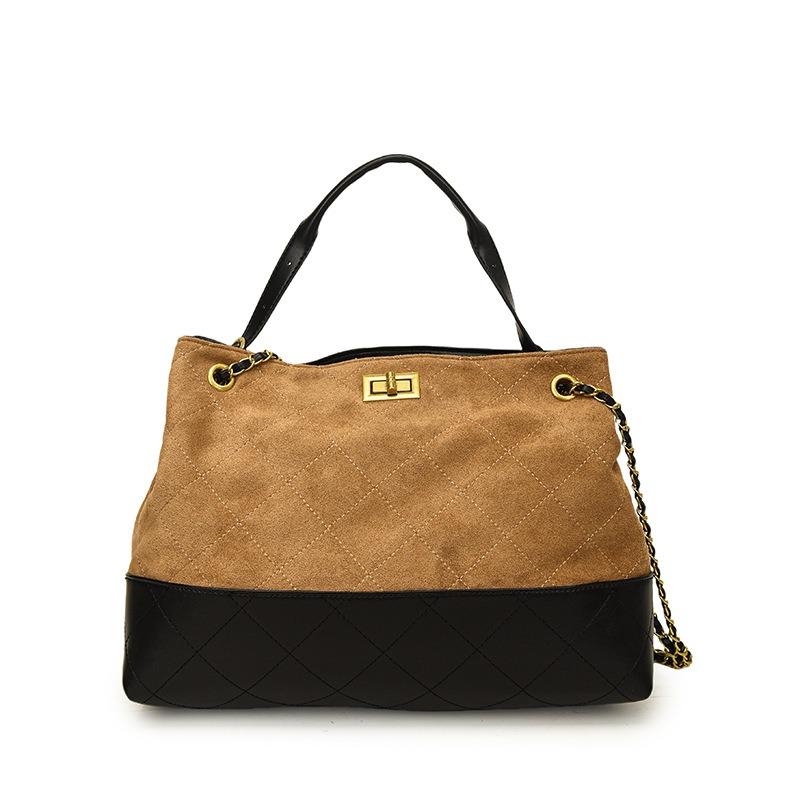 Retro Premium Kettentasche, Damentasche, neue Wildleder-Tragetasche, Schultertasche mit großem Fassungsvermögen.