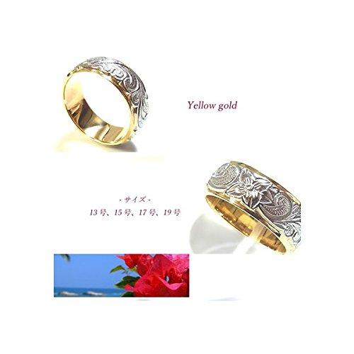 Havajský šperk prsten prsten žluté zlato výročí dárek k narozeninám 19 [Jurais] Pánský č.