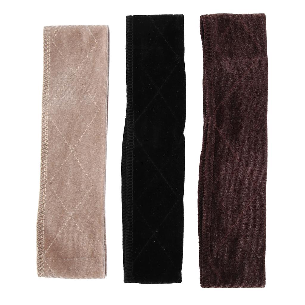 3pcs Stretchy Velvet Headband Soft Head Wrap Hair Band Headwear for Sports Yoga