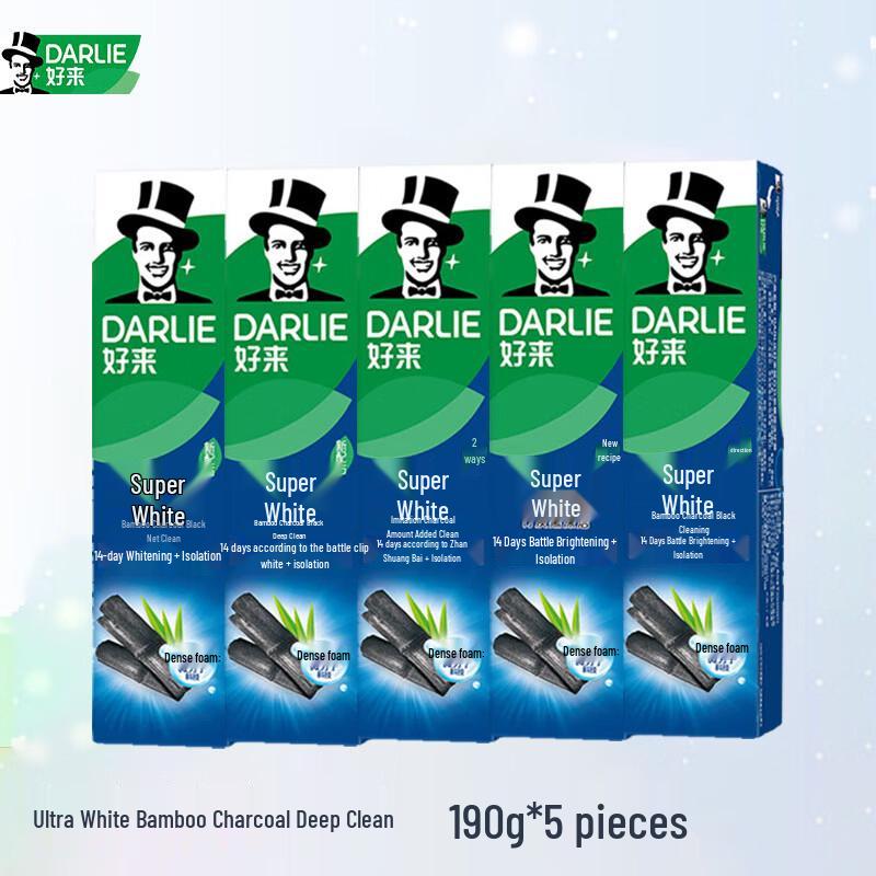 Darlie Ultra White Charcoal Deep Clean Toothpaste, 5-Pack