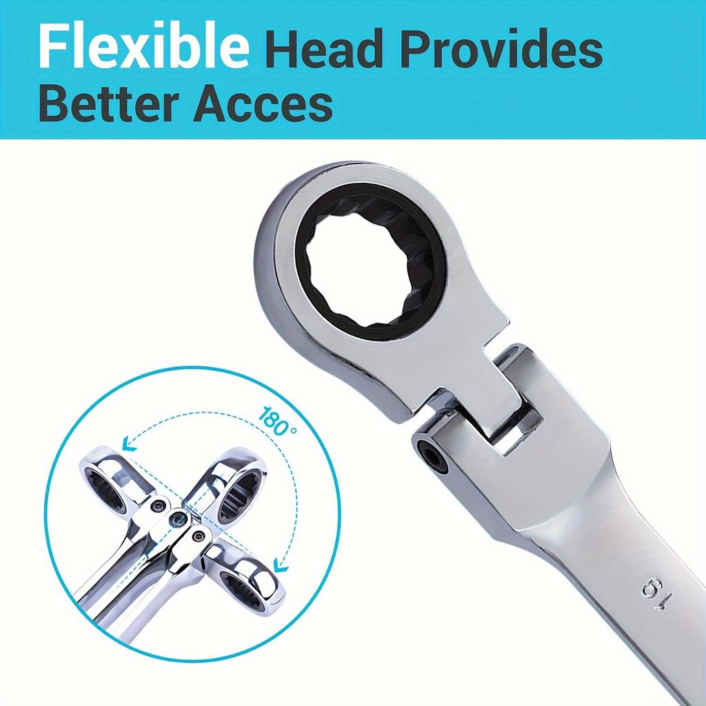 1Pcs Dual-purpose Plum Blossom Open-end Wrench, Industrial Grade Adjustable Ratchet Wrench, 72 Tooth Quick Wrench, Plum Blossom Wrench