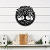 Metal Wall Art Turtle on Tree Home Decor Sculpture