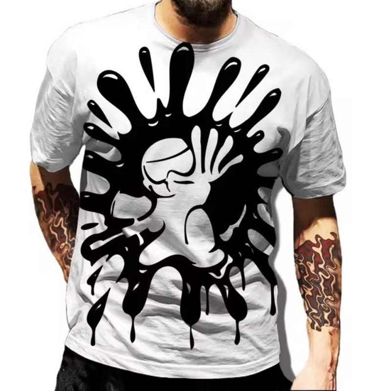 Men's T-Shirt Quick Drying Tops Summer Fashion Street Short Sleeve Tee Shirts 3D Graphic Print Tees Oversized Male Clothing