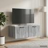Wall Mounted TV Cabinet Grey Sonoma 78.5 x 41 x 30 cm
