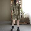 Women's Striped 2 Piece Outfits Casual Loose Short Sleeve T-shirt & Shorts Set Summer Loungewear Plus Size Homewear
