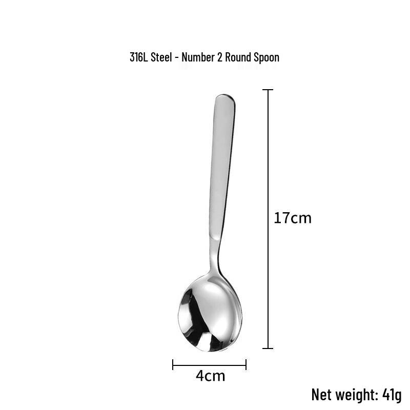 316L Stainless Steel Western Style Round Spoons