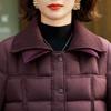 Warm Cotton Padded Jacket with Stylish Lapel for Middle-Aged and Elderly Women