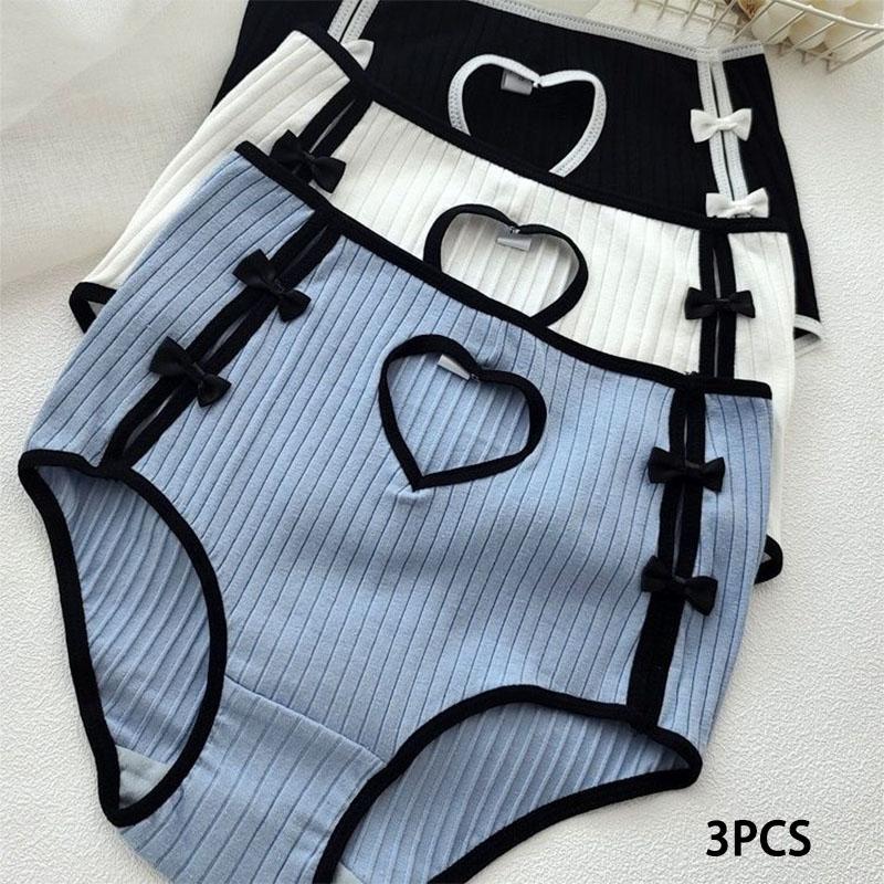 

3PCS Women s Underwear Comfortable Plus Size Triangle Pants Waistband M