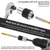 Adjustable Screw Tap Socket 3/8” Square Drive Adjustable Jaws Extractor Tool Socket Adapter Taps Reamer Screw Extractor