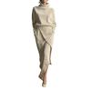 Autumn/Winter Women's Suede Plush Loose Solid Color Batwing Sleeve Skirt Set