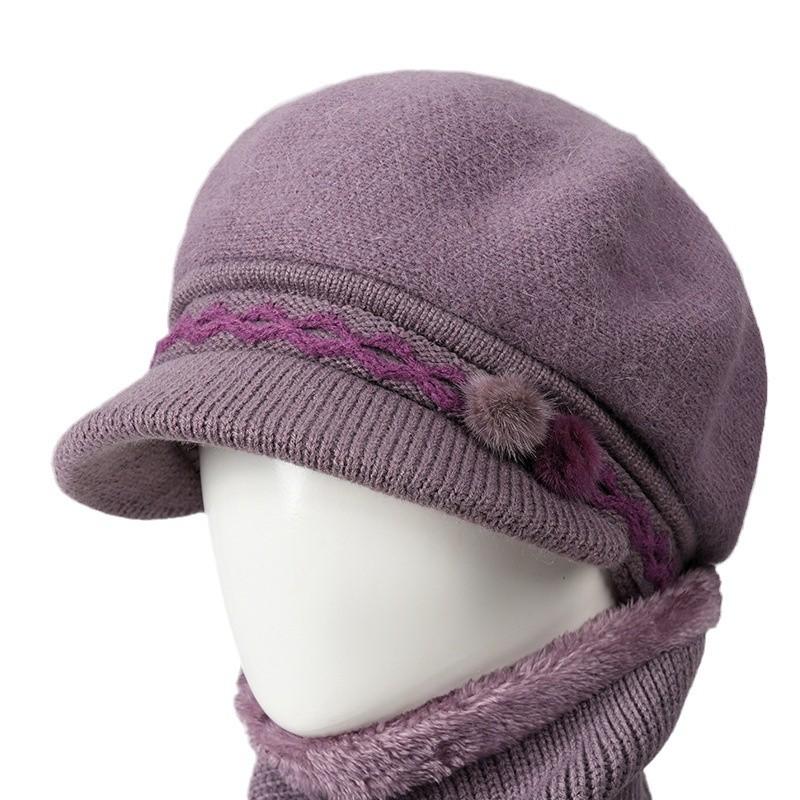 Mom Hat Female Winter Warm Old Man Granny Day Old Woman Knitted Wool Hat