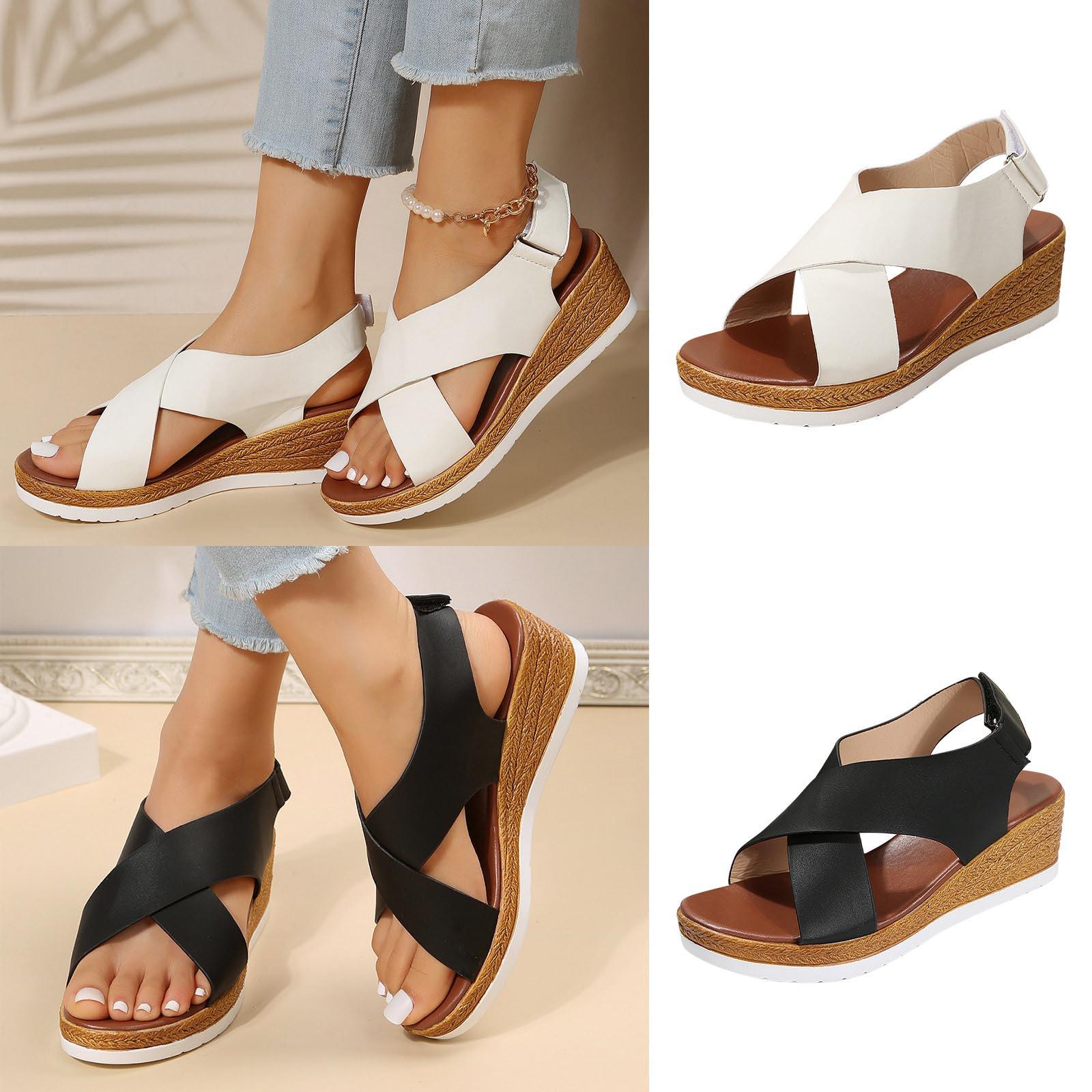 

Женские римские тапочки на каблуке с рыбьим ртом туфли торт повседневные сандалии