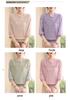 Elegant Lace-Trimmed Seven-Sleeve T-Shirt for Mid-Aged and Elderly Women - Stylish, Comfortable, Slimming Fit