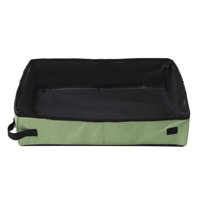 

Складной туалет для кошек, портативный водонепроницаемый туалет для домашних животных, легкий складной туалет для щенков и собак, подстилка для кошачьего туалета, горшки M- 40x30cm зелёный