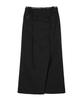 Dainit Belt Long Raw Skirt In Black