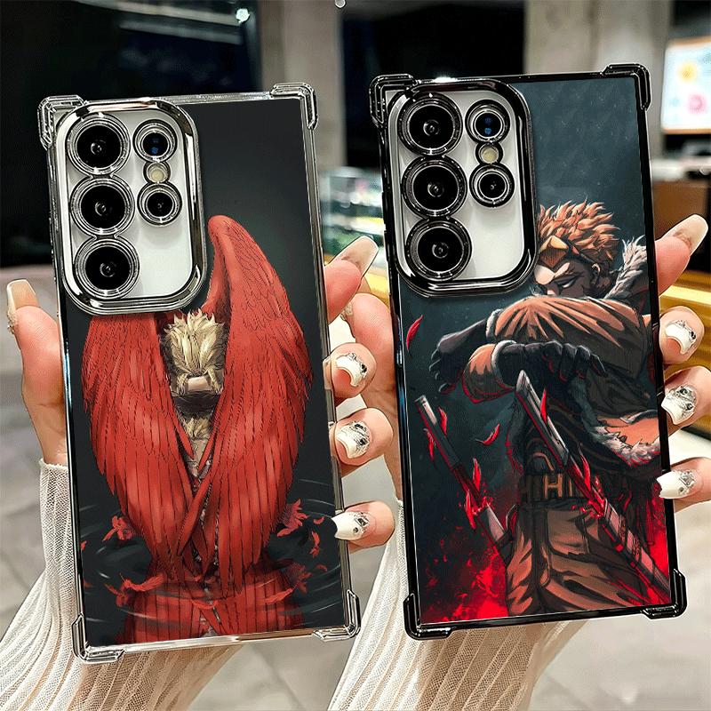 MHA My Hero Hawks Soft Phone Case For Samsung Galaxy S26 Ultra S25 Edge S24 FE S23 Plus S22 S21 + S20 Plating Anti-Fall Fundas