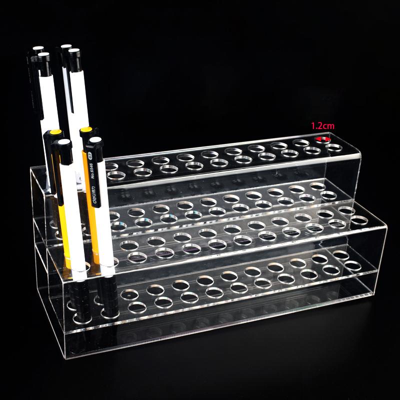 Clear Acrylic Neutral Pen Holder Eyebrow Pencil Display Stand Ballpoint Pen Storage Rack Shelf Supermarket Store Display Stand
