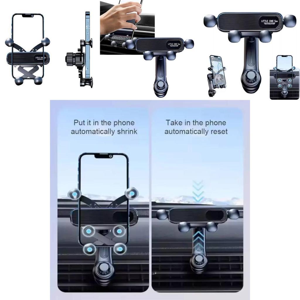 Gravity Sensing Car Phone Mount Universal Air Vent Holder Extended Arm