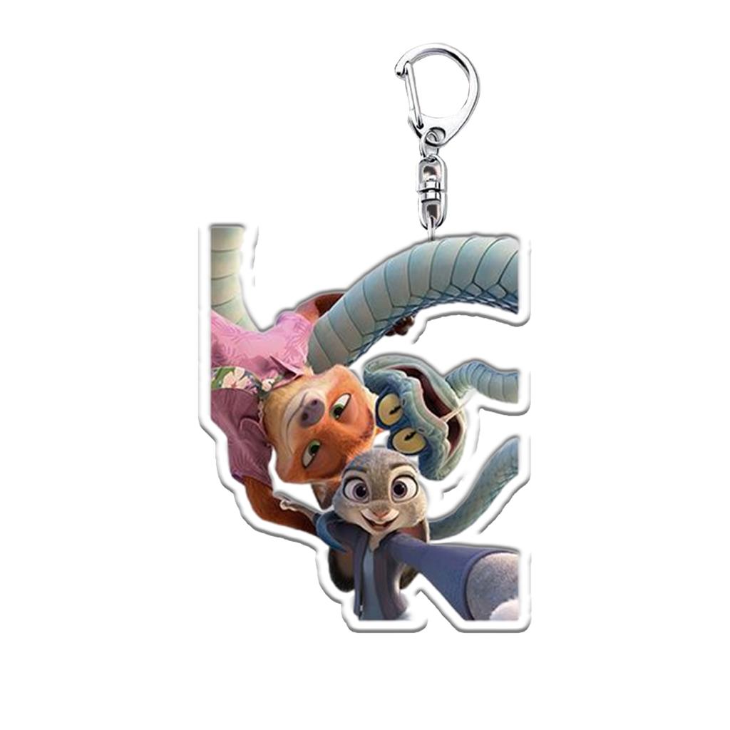 Set Of 1 Anime Acrylic Keychain Double Side Pendant Keyring