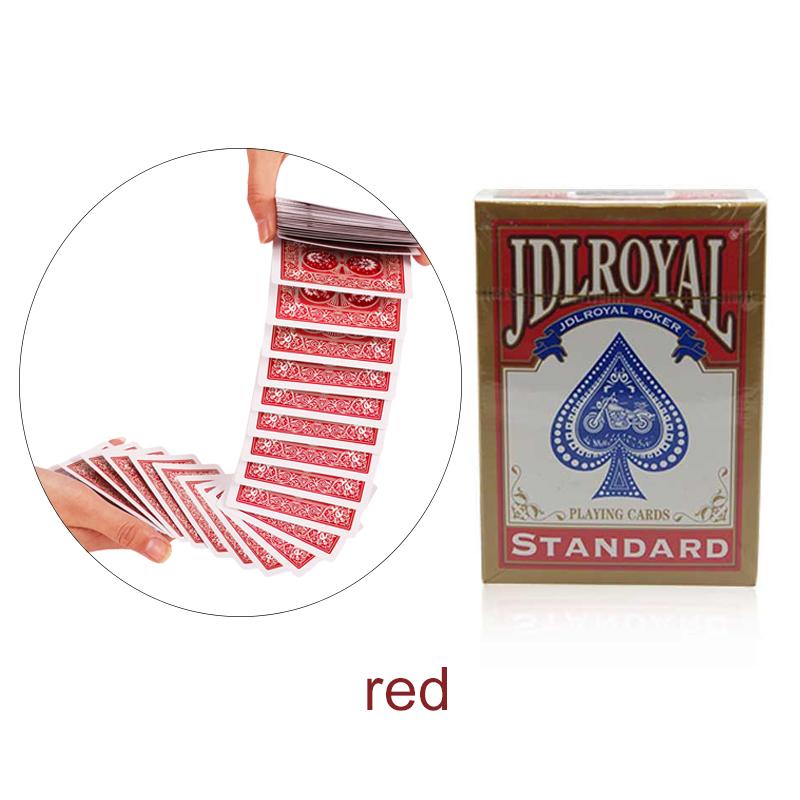 Magic Electric Deck Cards Prank Trick Prop Party Card Game Poker Acrobatics Waterfall Card Props Magic Performance Props TMZ красный