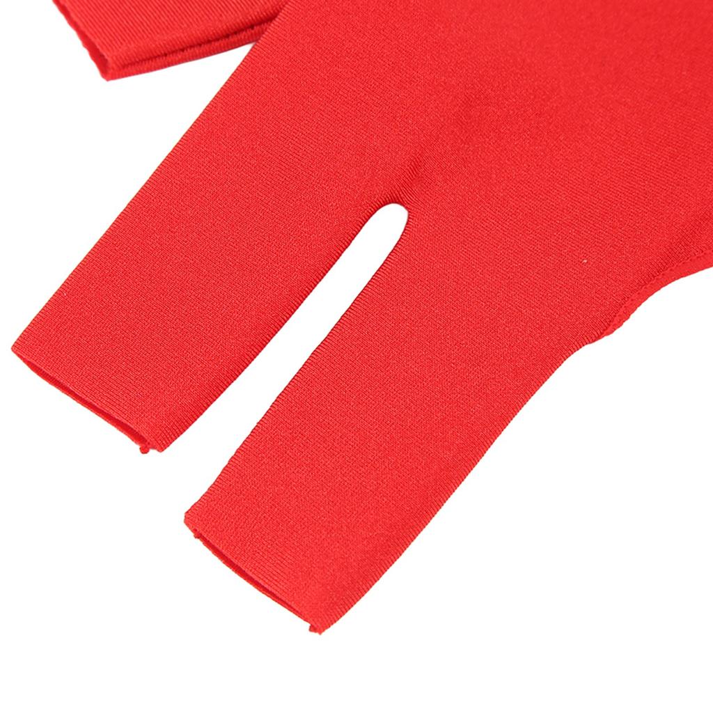 Billiard Pool Gloves 3 Fingers Cue Gloves Shooters Snooker Cue Sport Glove For Left Right Hand Red