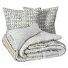 Housse De Couette + 2 Taies - Geo-chrono - 260 X 240 Cm - 100% Coton - Oeko-Tex®